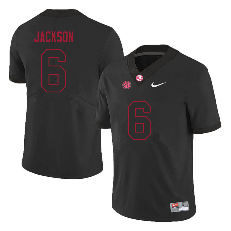 Alabama Crimson Tide Men's Khyree Jackson #6 Black NCAA Nike Authentic Stitched 2021 College Football Jersey UV16U57CI